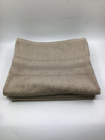 TOWELS - Brown Bath Sheet With 3 Stripes - NAACE - GEE