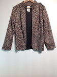 Ladies Jackets -  Dominion Button Leopard Print Jacket - Size M - LJ0570 - GEE