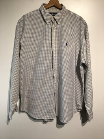 Premium Vintage Shirts/ Polos - Blue Checked Ralph Lauren Button Down - Size L - PV-SHI178 - GEE