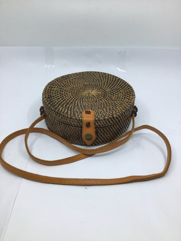 Vintage Accessories - Brown Rattan Bag - VACC3438 HHB - GEE