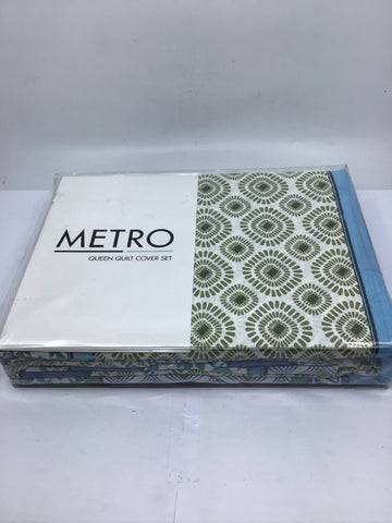 Manchester - Metro Queen Quilt Cover Set - BXED372 - GEE