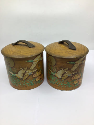 Vintage Accessories - Set of 2 Tin Containers - VACC3477 - GEE