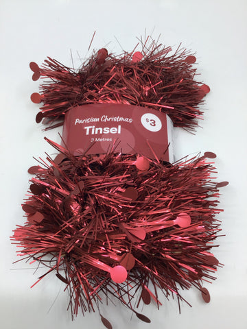 Christmas - Red Tinsel - XMAS1381 - GEE
