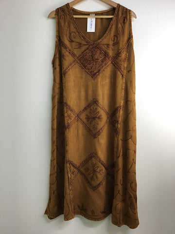 Vintage Dresses - Embroidered front dress - Size M/L - VDRE2034 - GEE