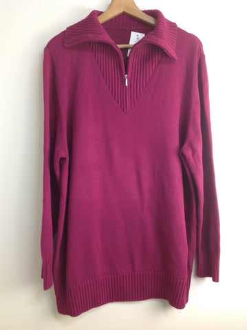 Ladies Knitwear - Purple Knit - Size M - LW0932 - GEE