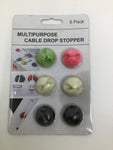 Homewares - Pack Of 6 Multipurpose Cable Drop Stoppers - ACBE3378 - GEE