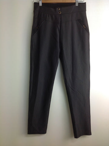 Ladies Pants - Black Pin-Stripe Pants - Size L/XL - LP01028 WPLU - GEE