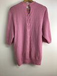 Ladies Knitwear - Pink short sleeved knit - Size M - LW0909 - GEE