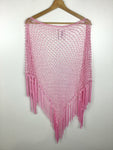 Premium Vintage Jackets & Knits - Pink Pearl Embellished Scarf/ Wrap - Size One Size - PV-JAC177 - GEE