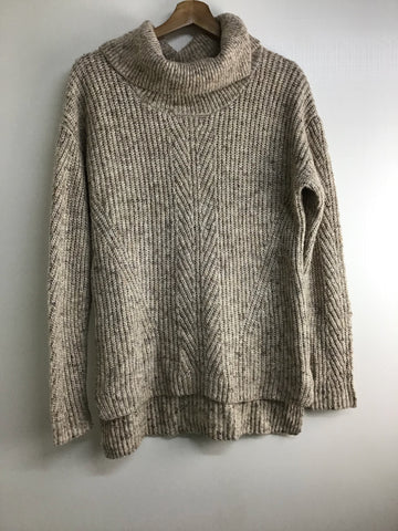 Ladies Knitwear - Brown Cowl Neck Knit - Size S/M - LW0919 - GEE