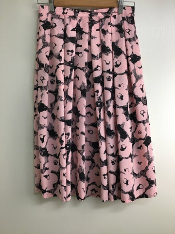 Vintage Bottoms - Pink & Black Skirt - Size 14/XS - VBOT1623 - GEE