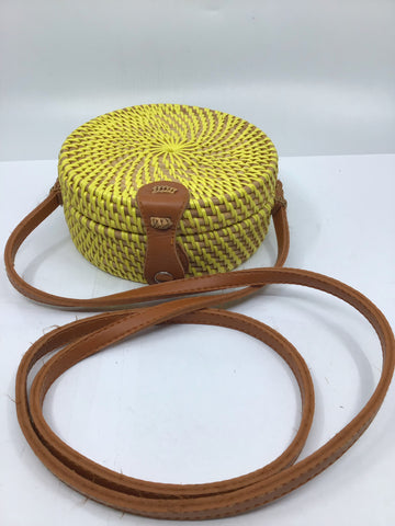 Vintage Accessories - Yellow Rattan Bag - VACC3377 HHB - GEE