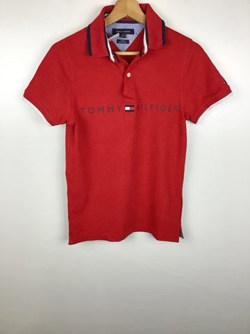 Premium Vintage Tops,Tees & Tanks - Womens Tommy Hilfiger Red Polo Shirt  - Size XS - PV-TOP184 - GEE