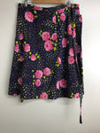 Vintage Inspired Bottoms - Pink Flower Wrap Skirt - Size M/L - VBOT1074 - GEE