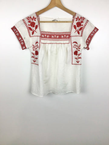 Premium Vintage Tops,Tees & Tanks - Madewell Red/ White Shirt - Size 2XS - PV-TOP199 - GEE