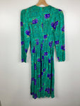 Premium Vintage Dresses & Skirts - Jessica Howard By Mitchell Rodbell Flower Print Dress - Size 4 - PV-DRE197 - GEE