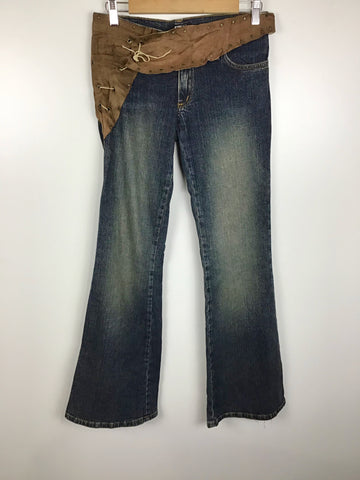 Premium Vintage Denim - Si Si USA Jeans with Suede Belt - Size 6 - PV-DEN145 - GEE