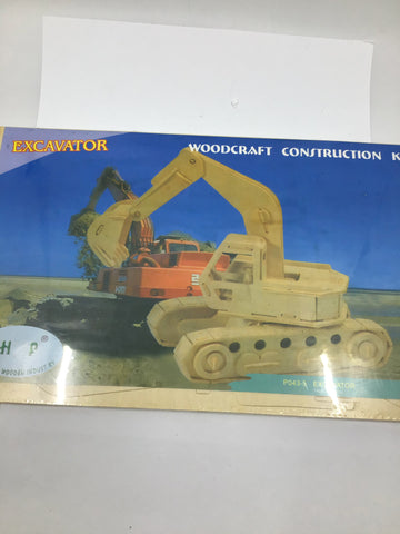 Games & Puzzles - Excavator Wooden 3D Puzzle Kit - GME1148 - GEE