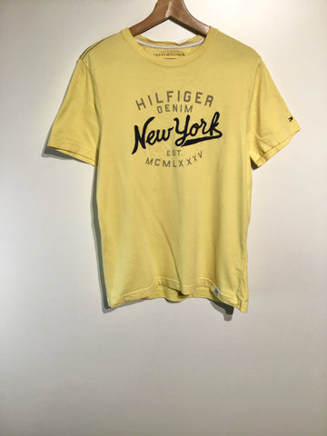 Premium Vintage Tops, Tees & Tanks - Yellow Tommy Hilfiger T'Shirt - Size S - PV-TOP235 - GEE