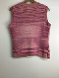 Ladies Knitwear - Pink Knitted Vest  - Size M - LW0978 - GEE