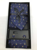 Mens Miscellaneous - Floral Tie, Cufflinks and Pocket Square Set - MMIS85 - GEE