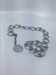 Ladies Belt - Silver Plastic Chain & Coin Belt - WBE59 - GEE