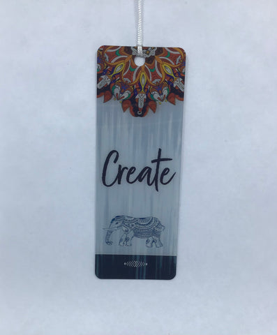 Bookmark - Inspirational Message: 'Create' (3D graphic) - N-BKM