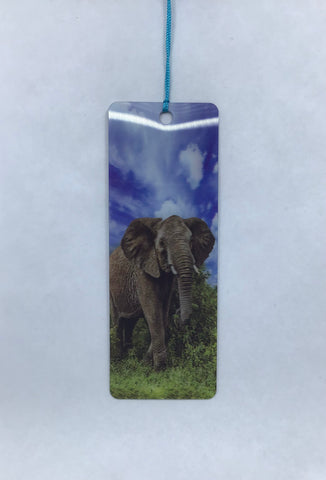 Bookmark - Elephant - (Blue Sky) (3D graphic) - N-BKM