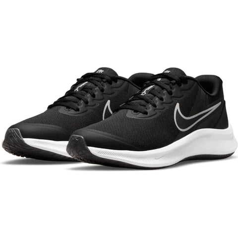 Nike Star Runner 3 Grade School Unisex Shoes Black/white DA2776-003 NKS4