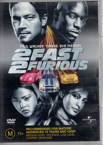 DVD - 2 Fast 2 Furious - M15+ - DVDAC - DVD001 - GEE