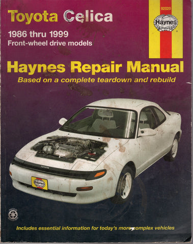 Toyota Celica Front Wheel Drive Repair Manual, 1986-1999 - Haynes - BREF2810 - BOO