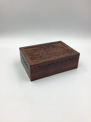 Giftware - 18x13cm Mandala Carved Box - NACCE - GEE