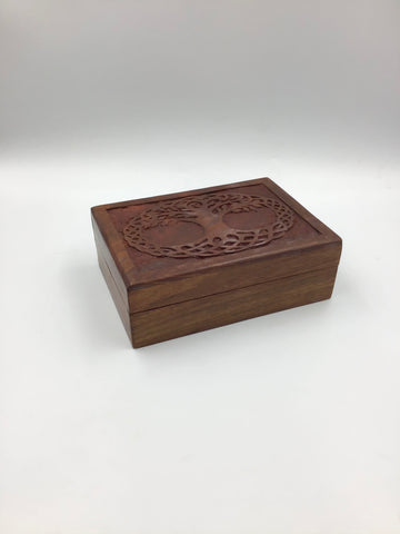 Giftware - 18x13cm Tree Of Life Carved Box - NACCE - GEE