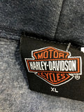 Premium Vintage Harley Davidson  - Blue Fleece-Lined Harley Hoodie - Size XL - PV-HAD47 - GEE