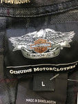 Premium Vintage Harley Davidson - Mens Collared Dark Harley Shirt - Size L - PV-HAD55 - GEE