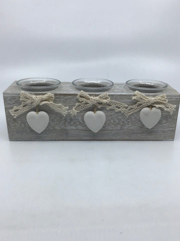 Giftware - 25cm - Heart Triple Candle Holder - NACCE - GEE