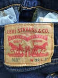 Premium Vintage Denim - Mens Levi Strauss 513 Jeans - Size 32 - PV-DEN95 - GEE