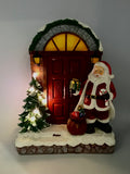 Giftware -  31cm Santa At Door With Light  - NACCE  XMAS- GEE