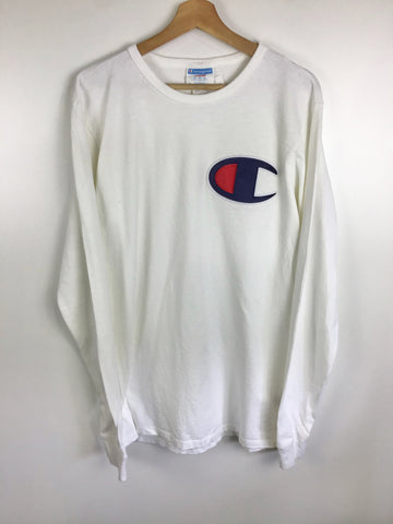 Premium Vintage Jackets & Knits - Champion White Pull Over - Size L - PV-JAC63 - GEE