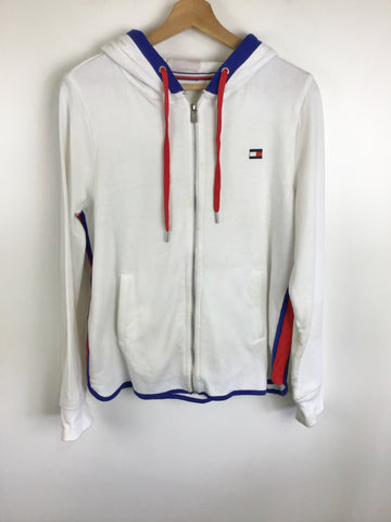 Premium Vintage Jackets & Knits - Tommy Hilfiger Sport White Hoodie - Size L - PV-JAC51 - GEE