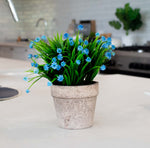 20cm Artificial Coloured Plant in Pot Blue N-PLA