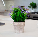 20cm Artificial Coloured Plant in Pot Purple N-PLA