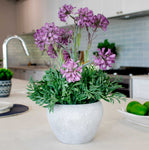 42cm Artificial Plant Purple Flowers in Pot N-PLA