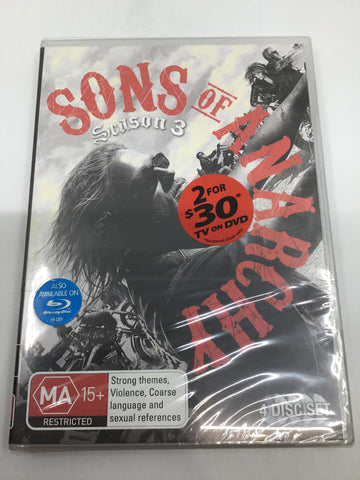 DVD Series - Sons Of Anarchy Season 3 - New - MA15+ - DVDBX116 - GEE
