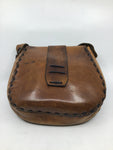 Premium Vintage Footwear And Accessories - Brown Leather Saddle Bag - PV-FOO55 - GEE