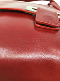 Premium Vintage Footwear And Accessories - Vera Pelle Red Leather Saddle Bag - PV-FOO48 - GEE