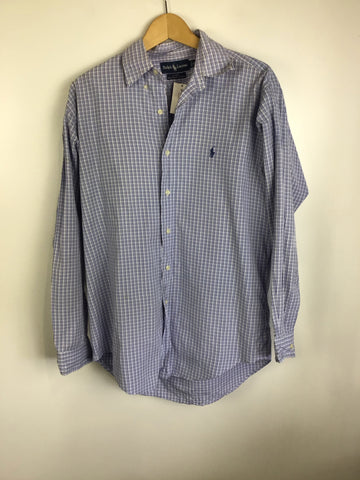 Premium Vintage Shirts/Polos -  Blue Ralph Lauren Plaid Button Up Shirt - Size S - PV-SHI42 - GEE