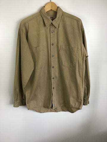 Premium Vintage Shirts/Polos - Levi's Light Brown Button Down Shirt - Size M - PV-SHI55 - GEE
