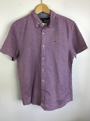Premium Vintage Shirts/Polos - Tommy Hilfiger Stripey Short Sleeve Shirt - Size M - PV-SHI75 - GEE