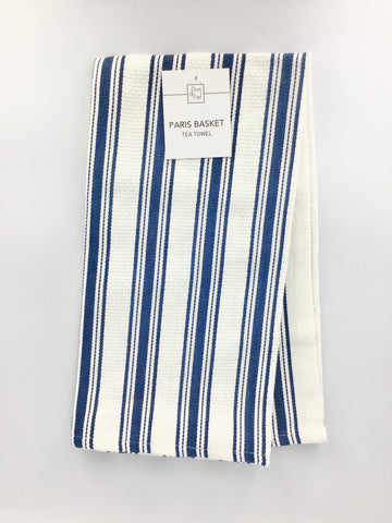 1 Piece Tea Towel PARIS BASKET Navy Striped N-TEA